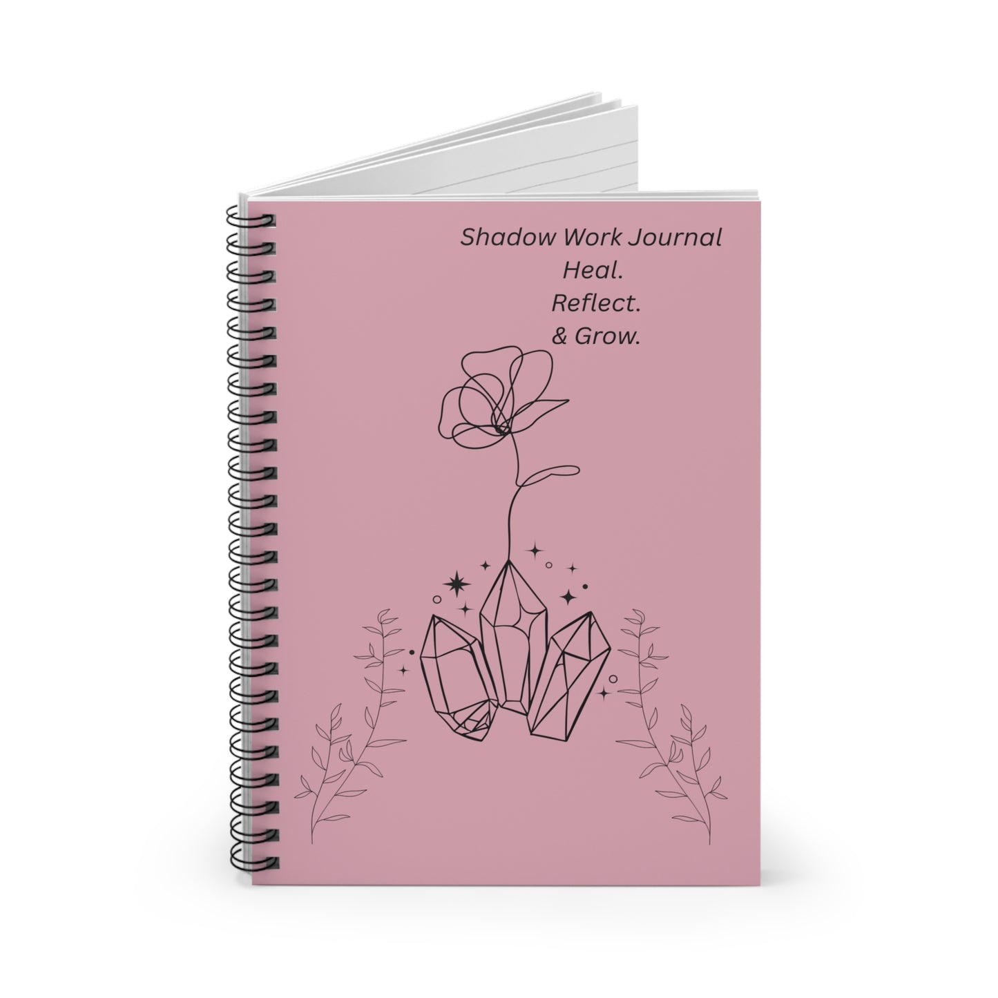 Blush Pink Shadow Work Journal – Emotional Healing & Self-Reflection Notebook