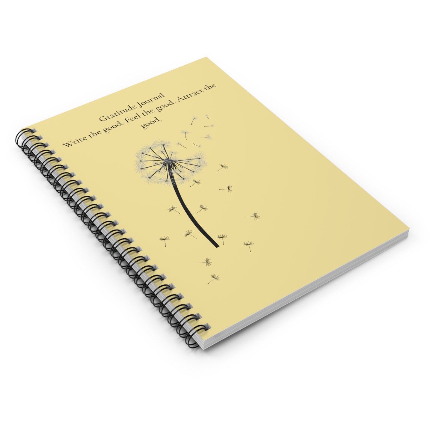 Daily positive mindset journal light yellow
