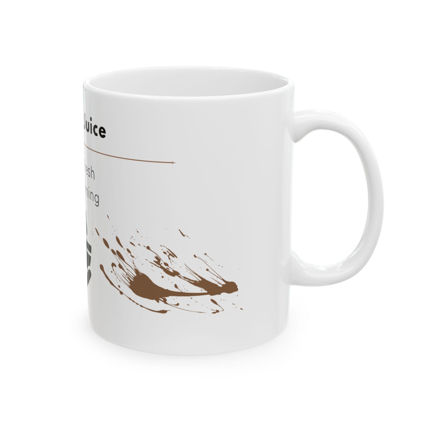 Funny Anxiety Mug – "Anxiety Juice Brewed Fresh Every Morning" – Mental Health Awareness Gift – White Ceramic Coffee Cup 11oz