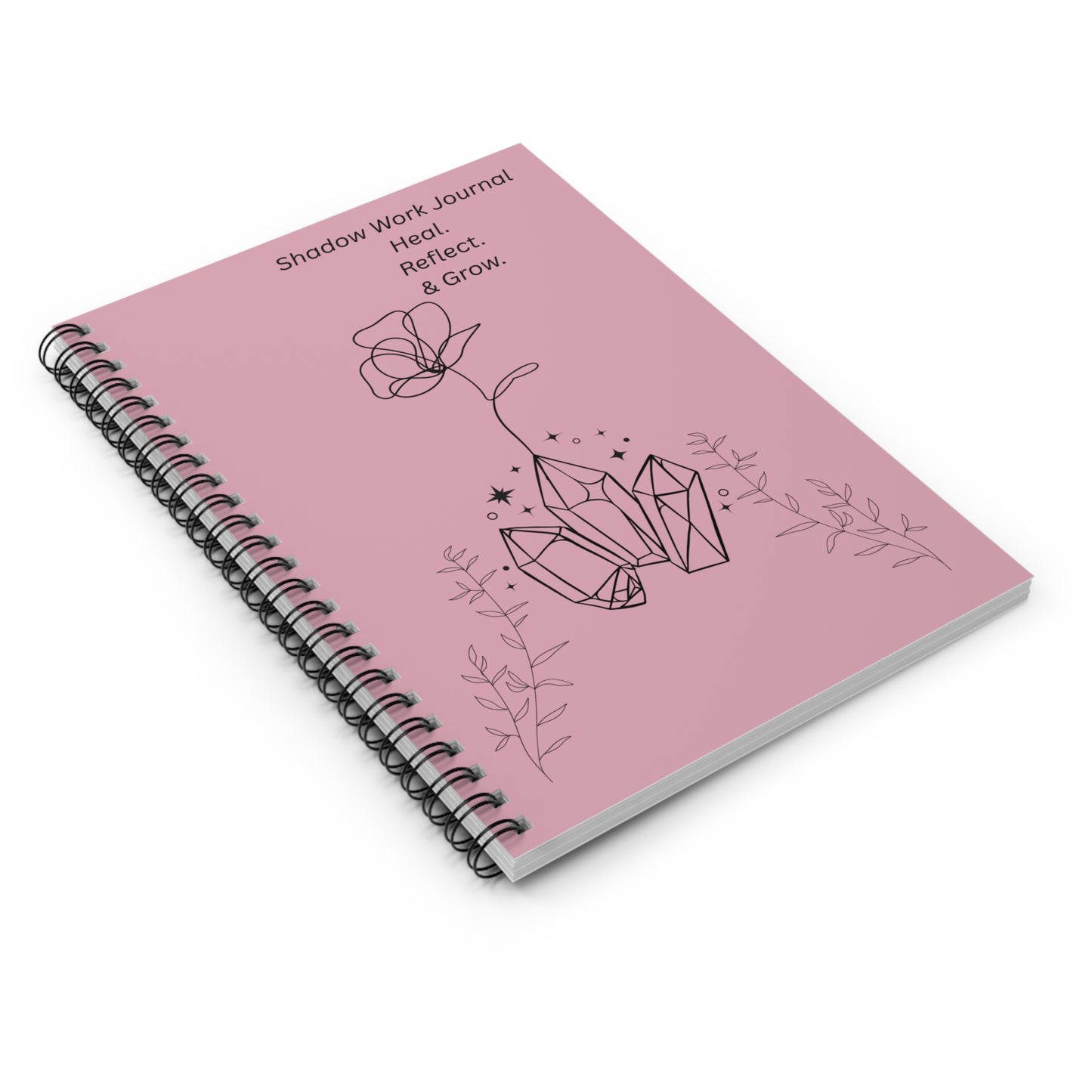 Blush Pink Shadow Work Journal – Emotional Healing & Self-Reflection Notebook