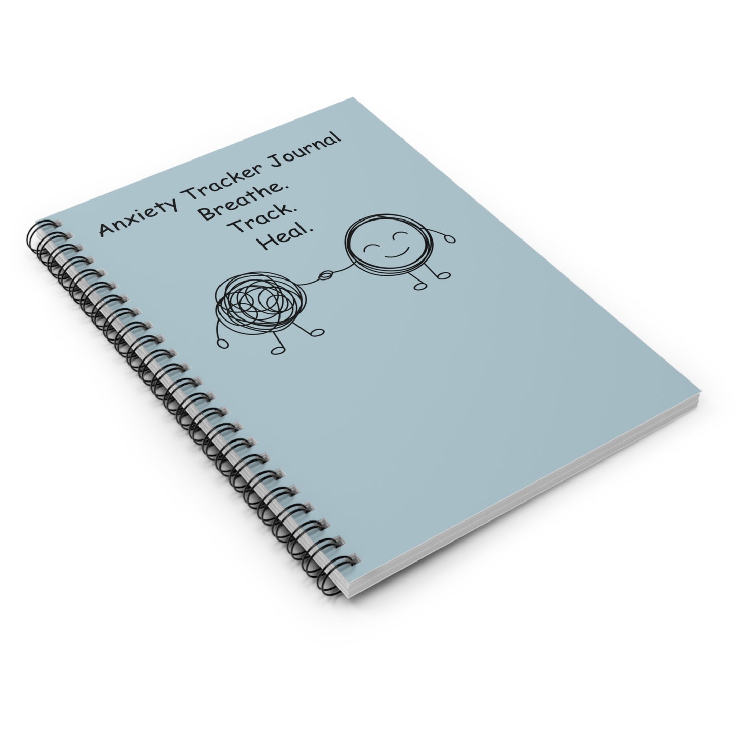 Mood and anxiety management journal light blue