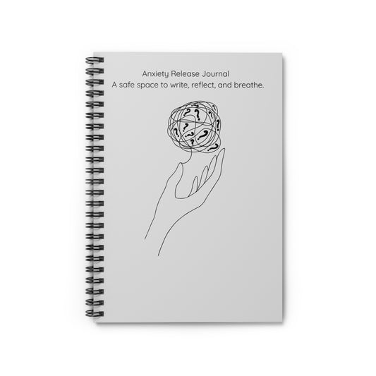 Light grey anxiety release journal